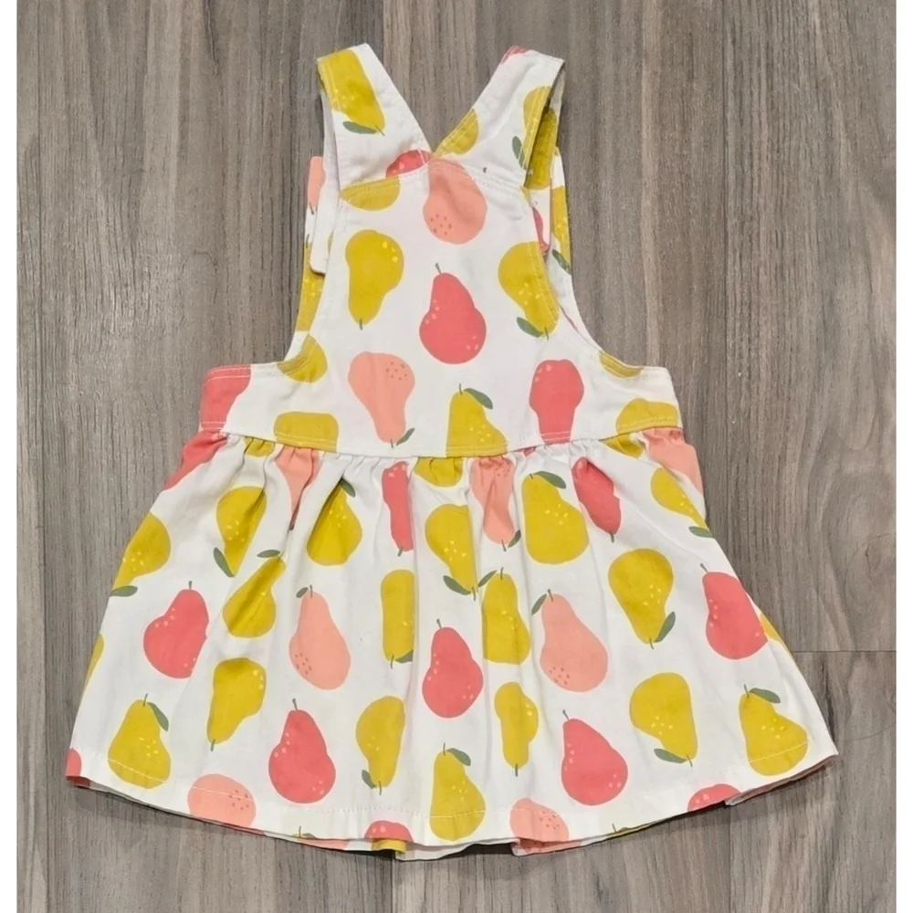 Just One You Baby Girls Dress Jumper Fruit Pattern Adjustable Straps Sz 18 month